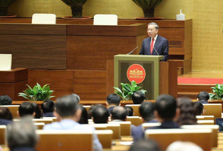 Description: Phát biểu của Tổng Bí thư Tô Lâm tại Hội nghị toàn quốc quán triệt, triển khai Nghị quyết số 79 và 80 của Bộ Chính trị- Ảnh 3.